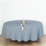 108" Round Polyester Tablecloth - Dusty Blue