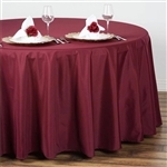 108" Round Polyester Tablecloth - Burgundy