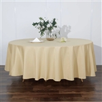 108" Round Polyester Tablecloth - Champagne