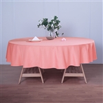 108" Round Polyester Tablecloth - Coral