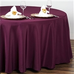 108" Round Polyester Tablecloth - Eggplant