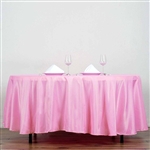 108" Round Polyester Tablecloth - Pink