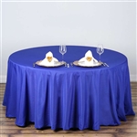 108" Round Polyester Tablecloth - Royal Blue