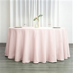 120" Round Polyester Tablecloth - Blush/Rose Gold