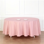 120" Round Polyester Tablecloth - Dusty Rose