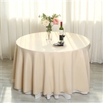 120" Round Polyester Tablecloth - Beige