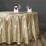Lily Embossed Satin Tablecloth 120" Round - Champagne