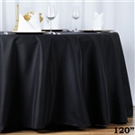 120" Seamless Value Plus Polyester Round Tablecloth - Black