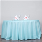 120" Round Polyester Tablecloth - Blue