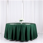 120" Round Polyester Tablecloth - Hunter Emerald Green