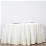 120" Round Polyester Tablecloth - Ivory