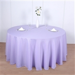120" Round Polyester Tablecloth - Lavender