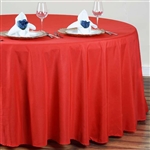 120" Round Polyester Tablecloth - Red