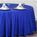 120" Round Polyester Tablecloth - Royal Blue
