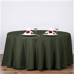 120" Round Polyester Tablecloth - Olive Green