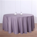 132" Round Polyester Tablecloth - Amethyst