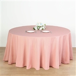 132" Round Polyester Tablecloth - Dusty Rose