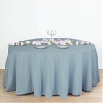 132" Round Polyester Tablecloth - Dusty Blue