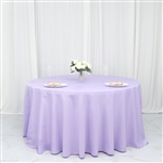 132" Round Polyester Tablecloth - Lavender
