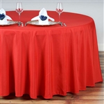 132" Round Polyester Tablecloth - Red