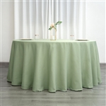 132" Round Polyester Tablecloth - Sage Green