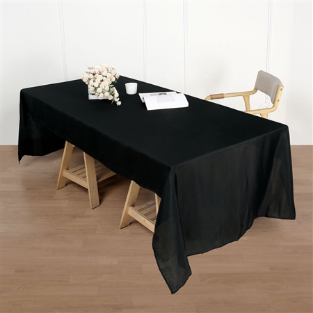 50"x120" Polyester Rectangular Tablecloth - Black