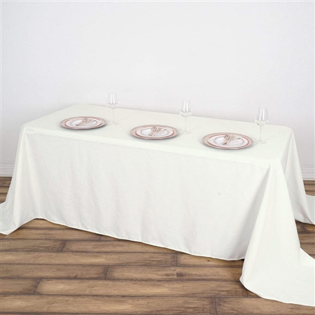 50"x120" Polyester Rectangular Tablecloth - Ivory