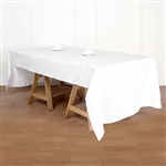 50"x120" Polyester Rectangular Tablecloth - White