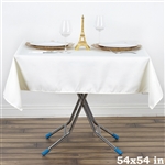 54" x 54" Wonderful Wrinkle and Stain Resistant Value Plus Polyester Tablecloth - Ivory
