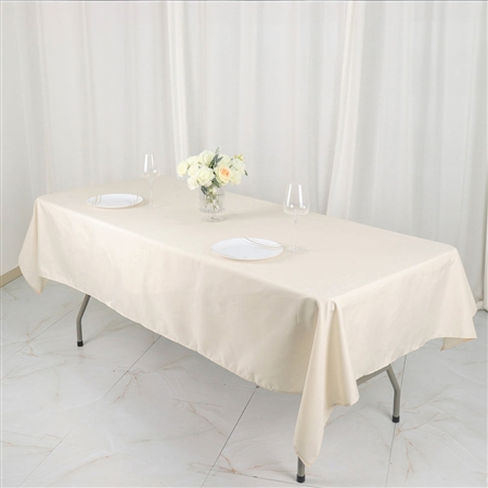 54"x96" Polyester Rectangular Tablecloth - Beige