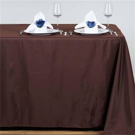 54"x96" Polyester Rectangular Tablecloth - Chocolate