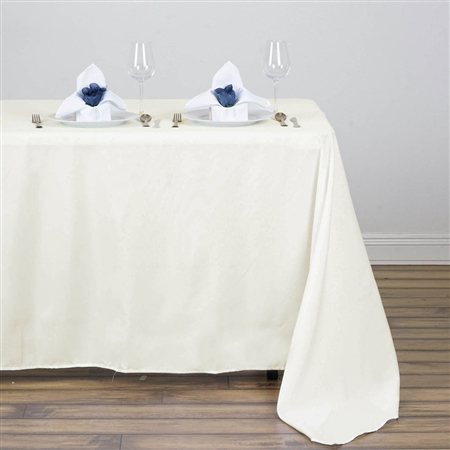 54"x96" Polyester Rectangular Tablecloth - Ivory