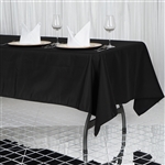 60x102" Seamless Value Plus Polyester Tablecloth - Black