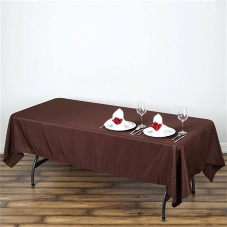 60"x102" Polyester Rectangular Tablecloth - Chocolate