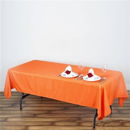 60"x102" Polyester Rectangular Tablecloth - Orange