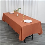 60"x102" Polyester Rectangular Tablecloth - Burnt Orange/Terracotta