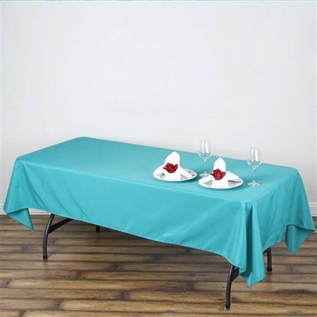 60"x102" Polyester Rectangular Tablecloth - Turquoise