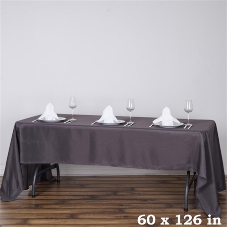 Econoline Charcoal Gray Tablecloth 60x126"