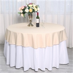 70" Round Polyester Tablecloth - Beige