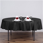 70" Round Polyester Tablecloth - Black