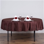 70" Round Polyester Tablecloth - Chocolate