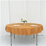 70" Round Polyester Tablecloth - Gold