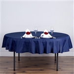 70" Round Polyester Tablecloth - Navy Blue