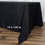 72x120" Seamless Value Plus Polyester Tablecloth - Black