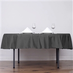 90" Round Polyester Tablecloth - Charcoal Gray