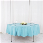 90" Round Polyester Tablecloth - Blue