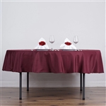 90" Round Polyester Tablecloth - Burgundy