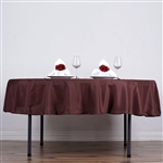 90" Round Polyester Tablecloth - Chocolate