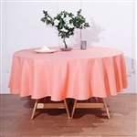90" Round Polyester Tablecloth - Coral