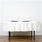 90" Round Polyester Tablecloth - Ivory